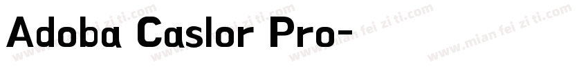 Adoba Caslor Pro字体转换